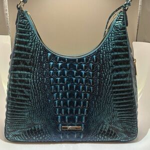 (SOLD) Brahmin Turquoise Embossed Leather Tabitha Bag